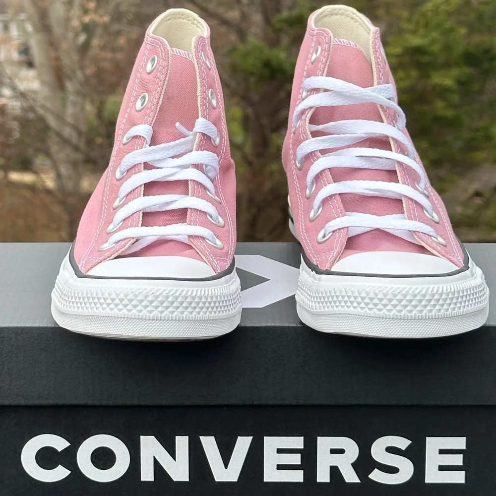 Converse CTAS High Pink Rose Canvas Casual Sneaker Womens 8 or Girls GS 6Y NEW